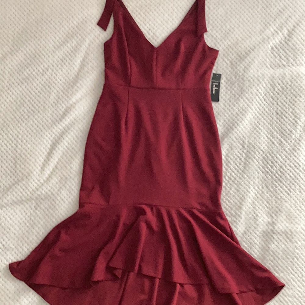 Lulus Trumpet Bodycon High Low dress